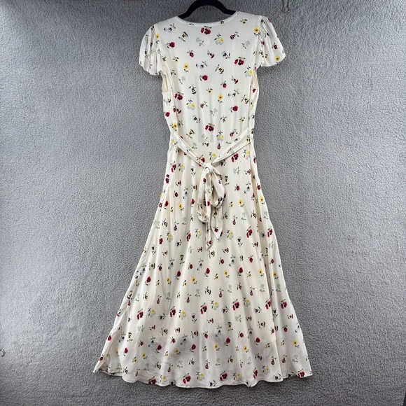 GAP x DÔEN Ivory Flora Flutter Sleeve Midi/Maxi Dress – Size 2 - Picture 3 of 16